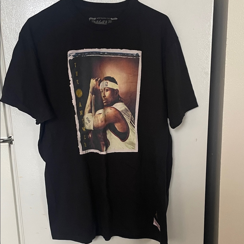 Mitchell & Ness XL Allen Iverson The Answer 100% Cotton T-Shirt